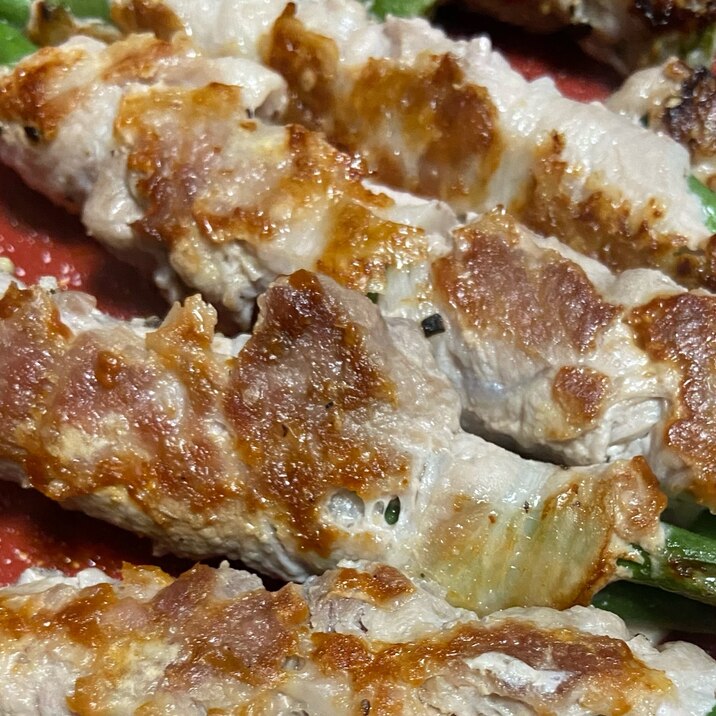 豚こまで♪いんげんの肉巻き